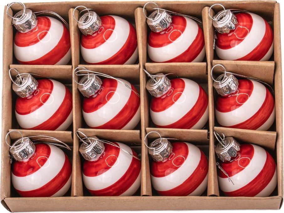Skleněné ručně vyrobené vánoční koule v sadě 12 ks ø 3 cm Mini Bauble – Sass & Belle Sass & Belle