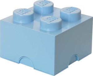 Světle modr&yacute; &uacute;ložn&yacute; box čtverec LEGO&reg; LEGO