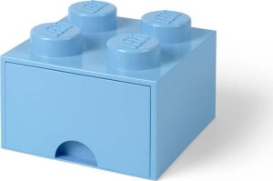 Světle modr&yacute; &uacute;ložn&yacute; box čtverec LEGO&reg; LEGO