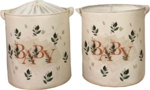 &Uacute;ložn&eacute; l&aacute;tkov&eacute; ko&scaron;&iacute;ky v sadě 2 ks &oslash; 37x40 cm &ndash; Mioli Decor Mioli Decor