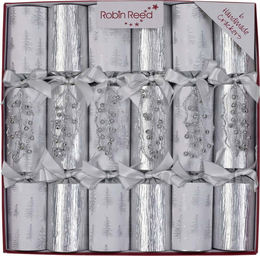 Vánoční crackery v sadě 6 ks Silver Ice – Robin Reed Robin Reed