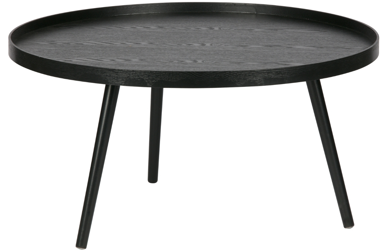 WOOOD Černý dřevěný konferenční stolek Mireli 78 cm WOOOD
