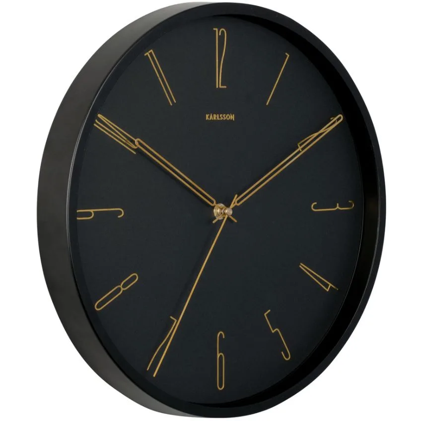 Present time kovové nástěnné hodiny Saeli