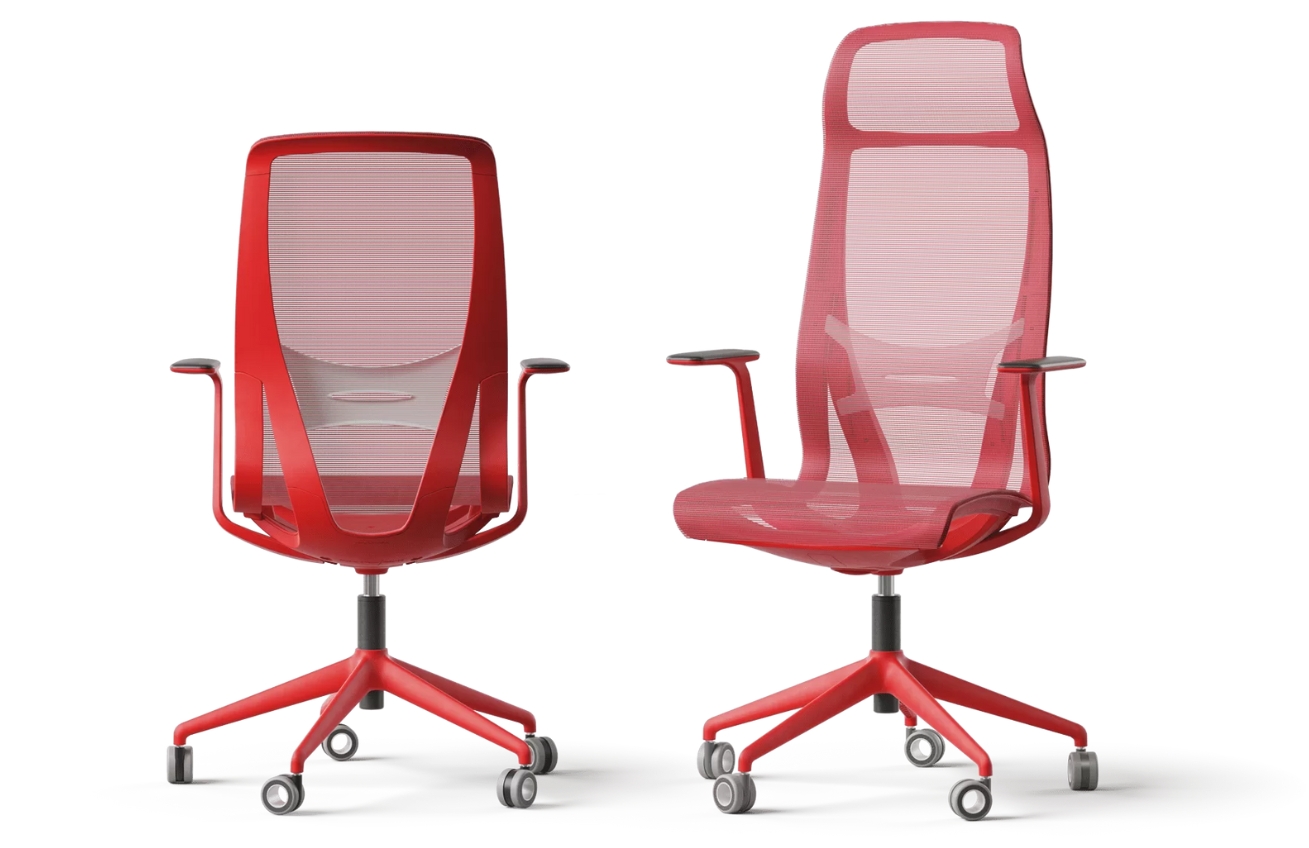 Narbutas Vyšší červená kancelářská židle D-CHAIR II. Narbutas