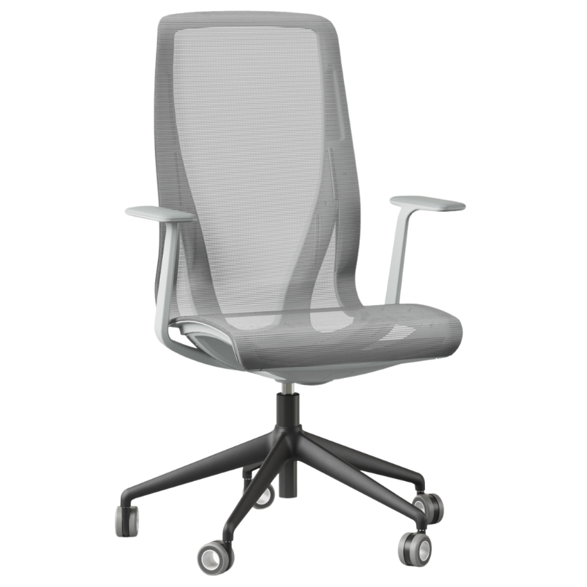 Narbutas Šedá kancelářská židle D-CHAIR II. Narbutas
