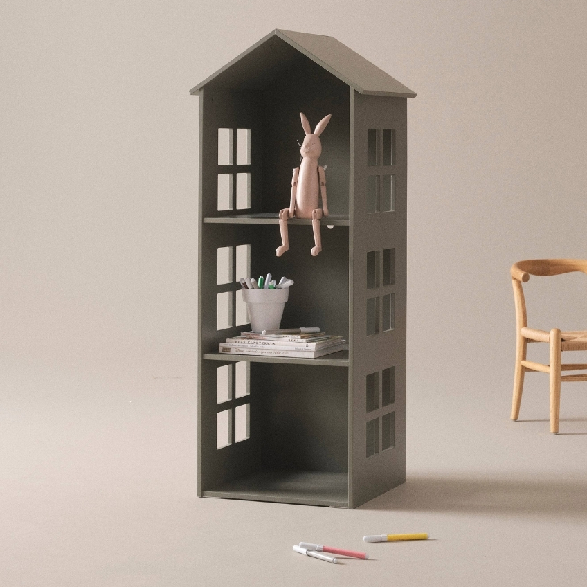 Jotex Zelená lakovaná dětská knihovna SEVILLA 117 x 47 cm Jotex