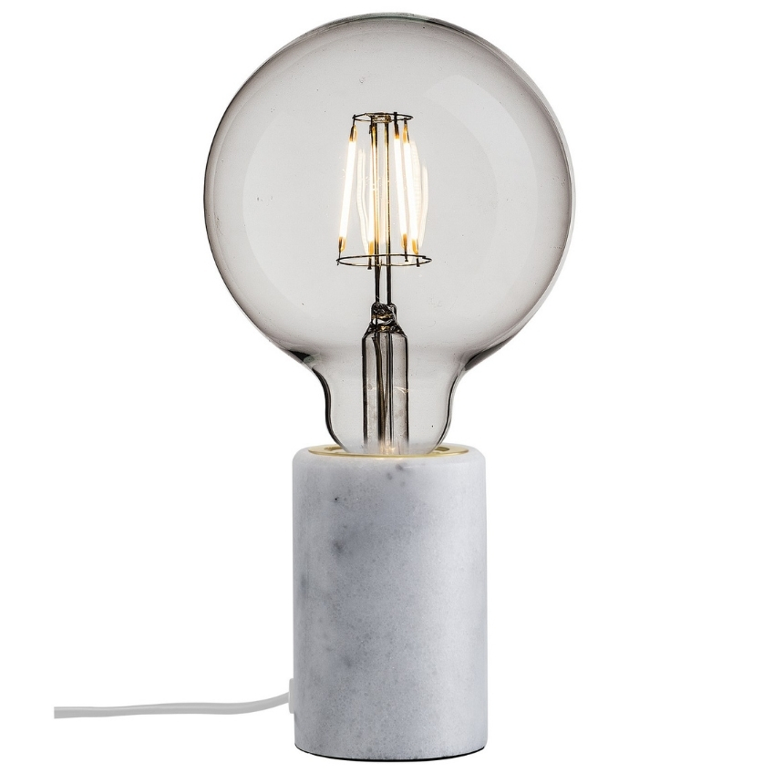 Nordlux Bílá mramorová stolní lampa Siv Nordlux