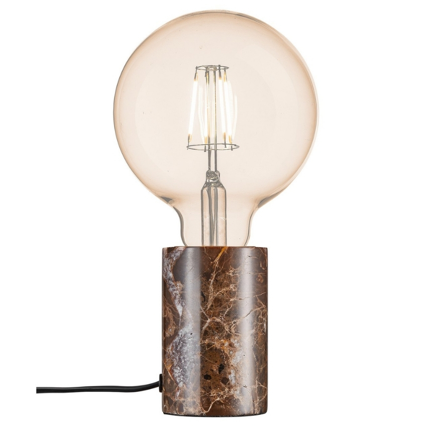 Nordlux Hnědá mramorová stolní lampa Siv Nordlux