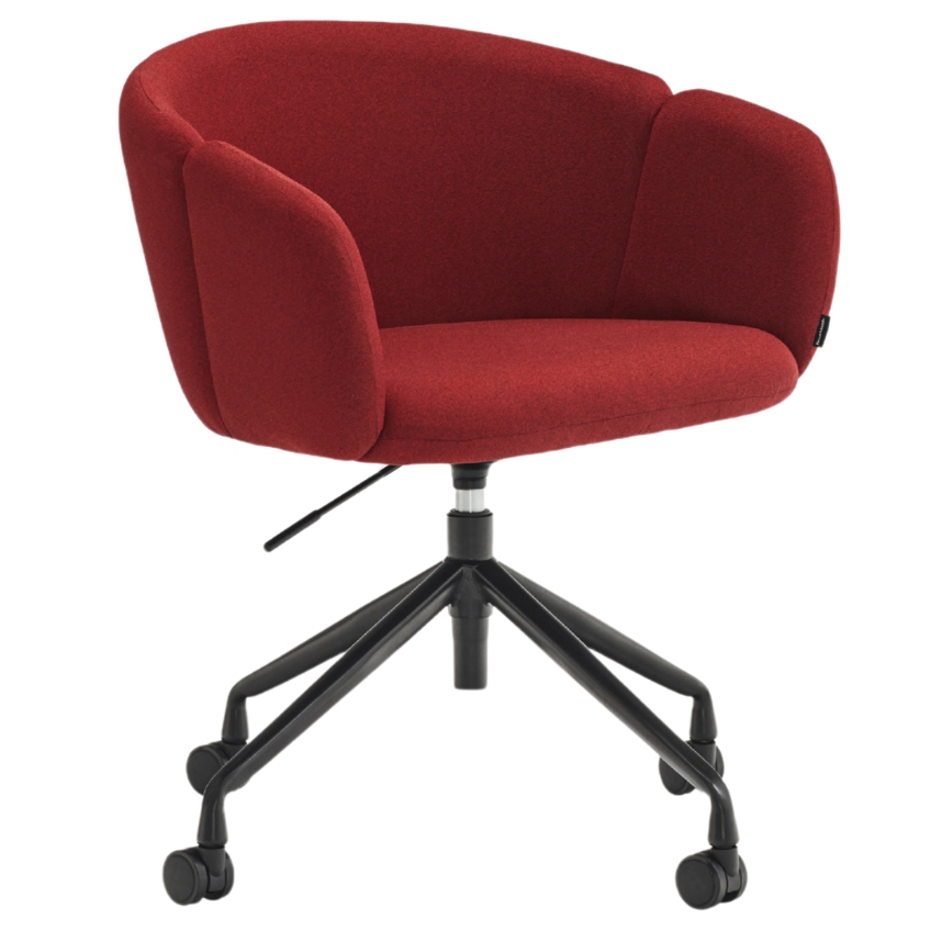 Červená čalouněná otočná konferenční židle Teulat Add Teulat