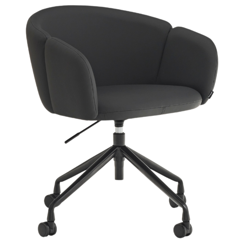 Černá čalouněná otočná konferenční židle Teulat Add Teulat