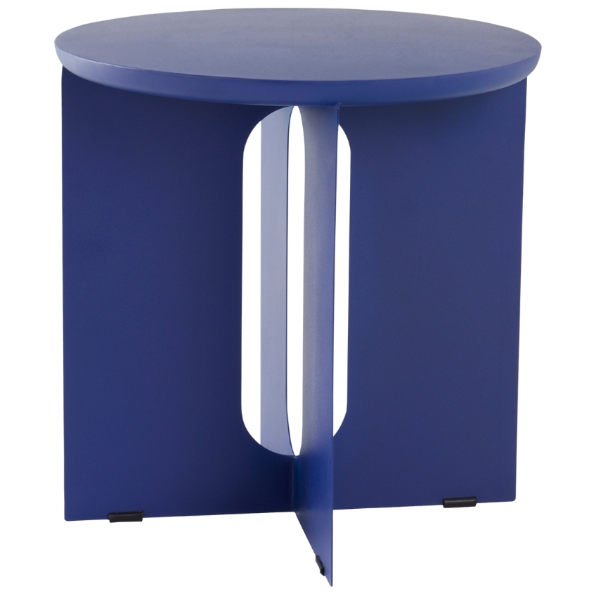 Jotex Modrý kovový odkládací stolek THUSIS 51 cm Jotex