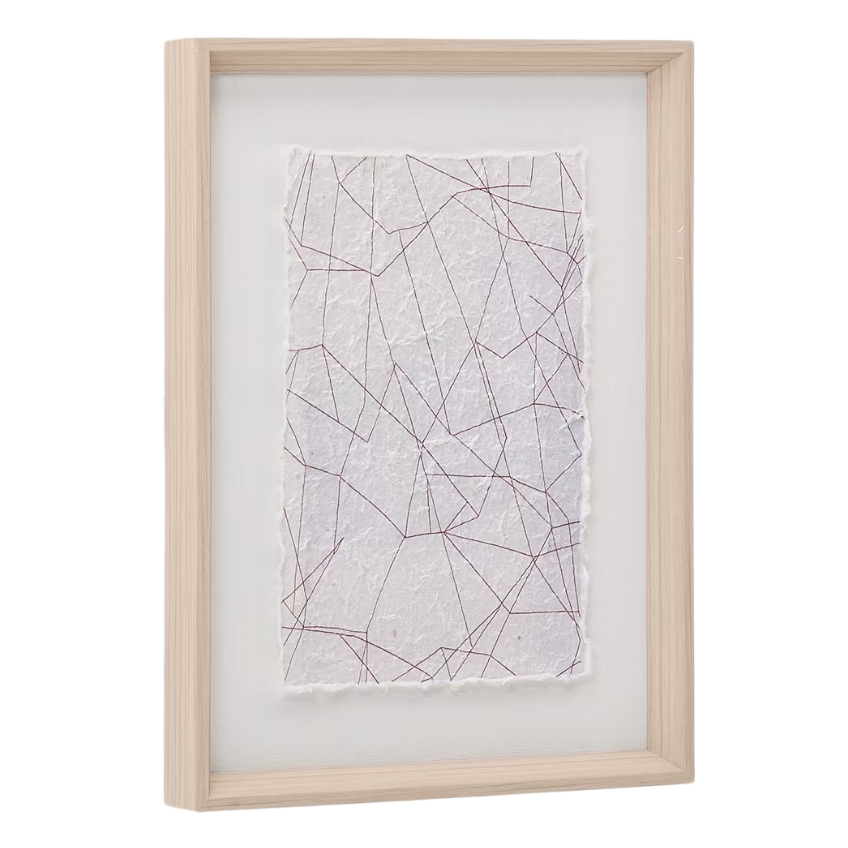 Bílý abstraktní obraz Kave Home Durkan 40 x 30 cm Kave Home