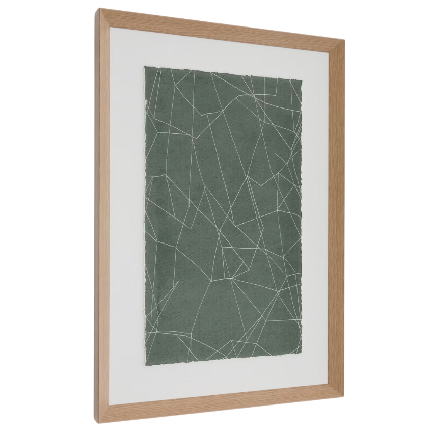 Zelený abstraktní obraz Kave Home Durkan 100 x 70 cm Kave Home