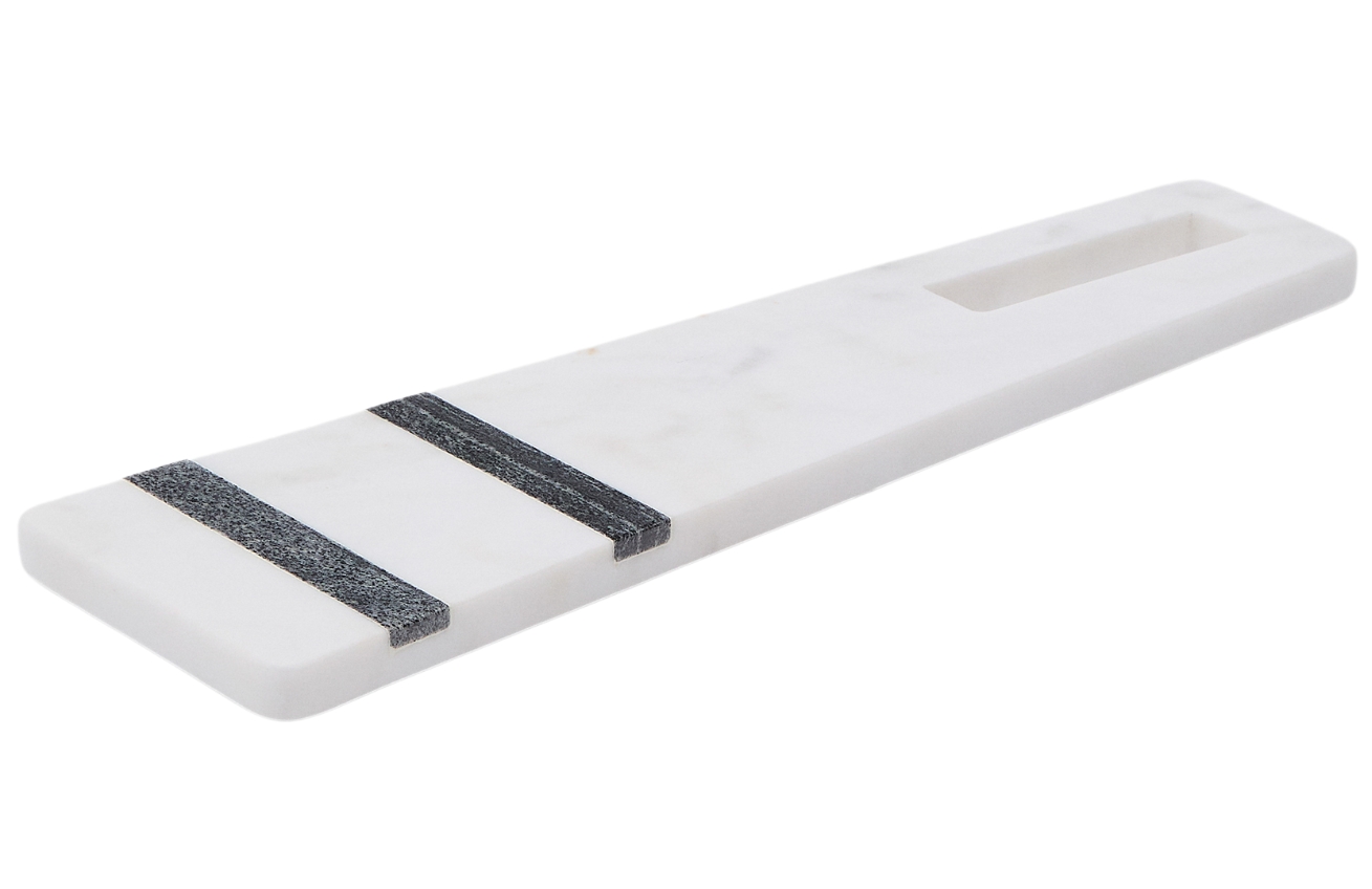 Bílo-černé mramorové servírovací prkénko Kave Home Nira 40 x 12 cm Kave Home