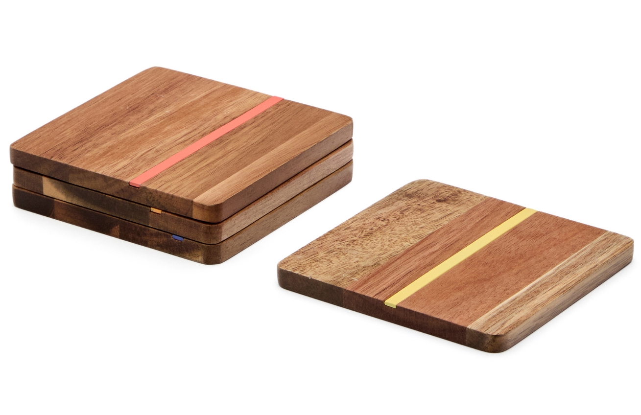 Set čtyř dřevěných podtácků Kave Home Zairin Kave Home