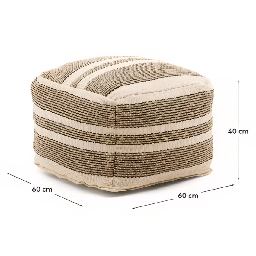 Béžový puf Kave Home Aylin 60 x 60 cm Kave Home