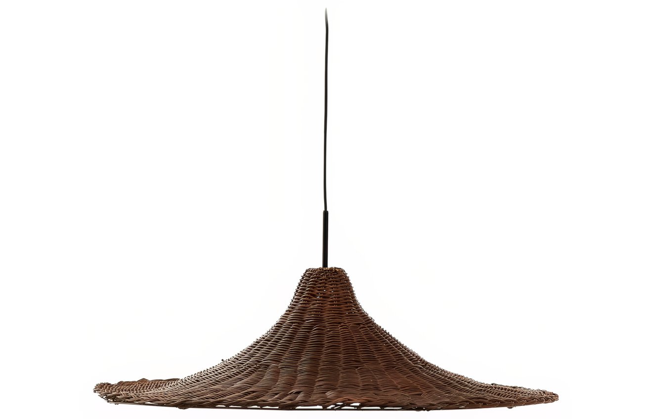 Hnědé ratanové stínidlo Kave Home Bladia 70 cm Kave Home