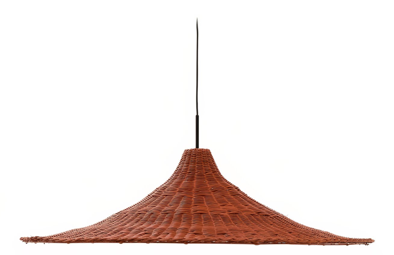 Červené ratanové stínidlo Kave Home Bladia 90 cm Kave Home