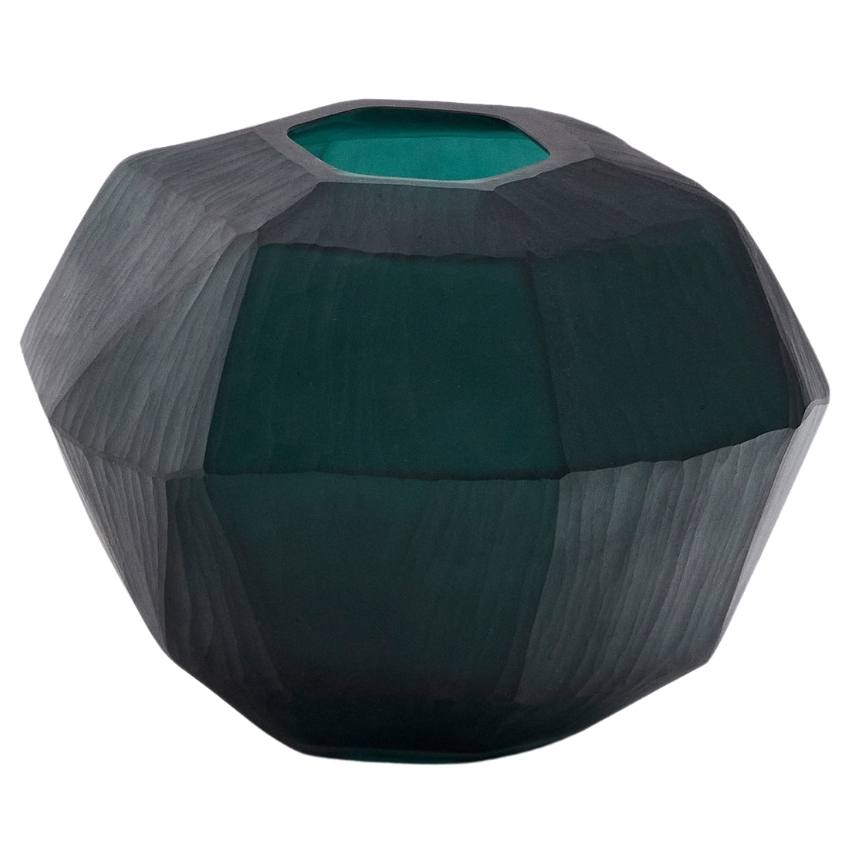 Zelená skleněná váza Kave Home Geonix 22 cm Kave Home