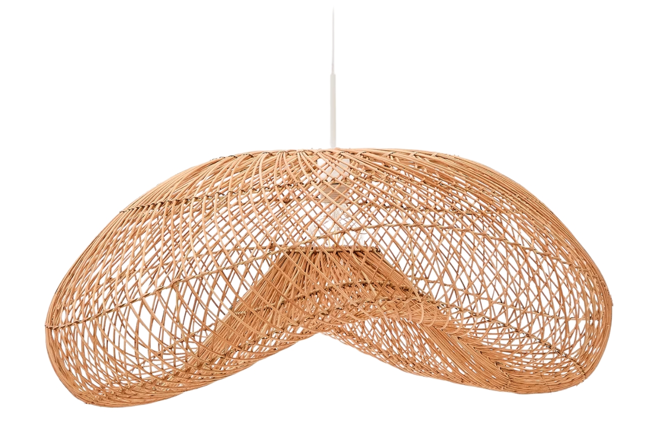Ratanové závěsné stínidlo Kave Home Isora 80 x 60 cm Kave Home