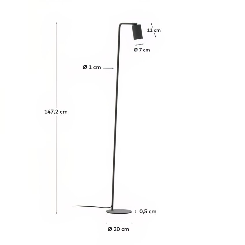 Béžová kovová stojací lampa Kave Home Manie 147 cm Kave Home