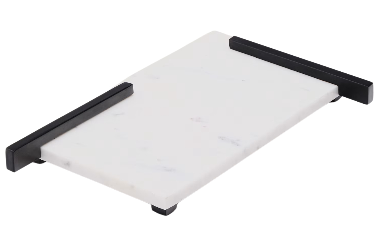 Bílé mramorové servírovací prkénko Kave Home Vira 39 x 24 cm Kave Home