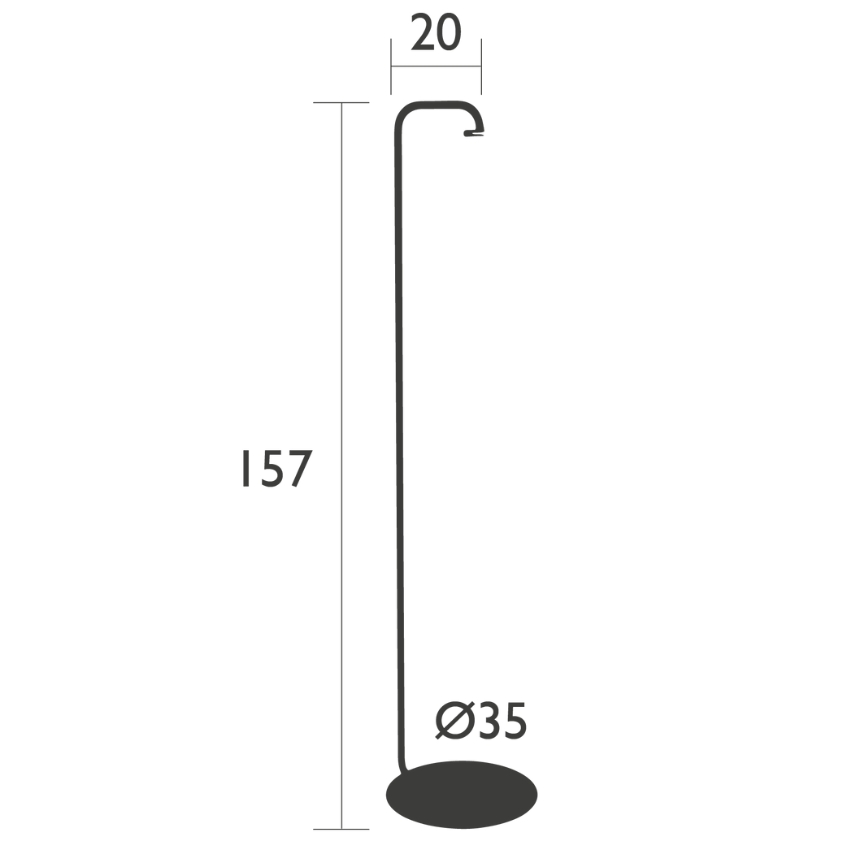 Žlutý kovový stojan na lampu Fermob Balad 157 cm Fermob