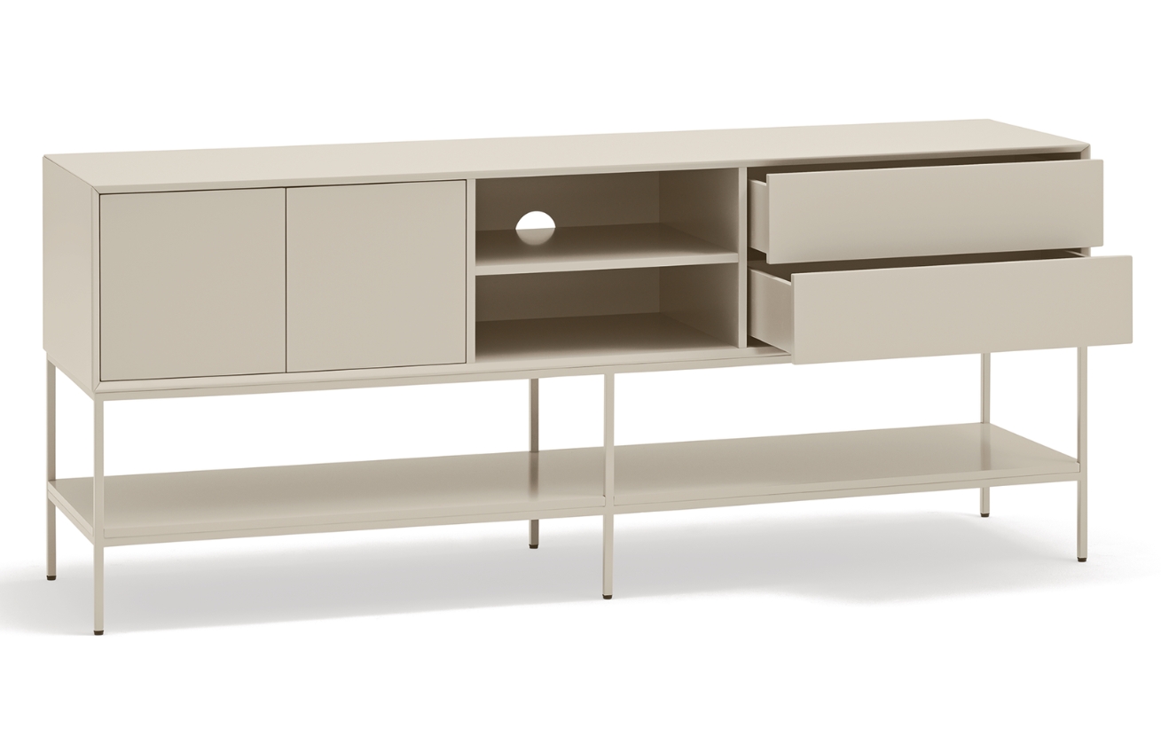 Krémový TV stolek Teulat Platt 175 x 45 cm Teulat