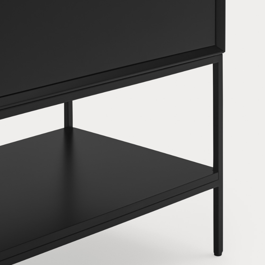 Černý TV stolek Teulat Platt 220 x 45 cm Teulat