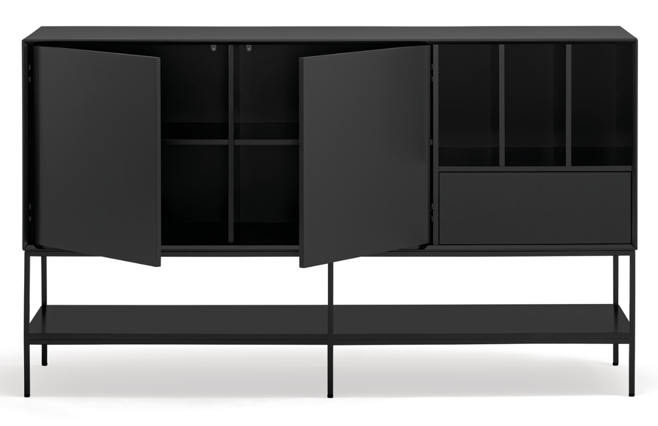Černá komoda Teulat Platt 166 x 45 cm Teulat