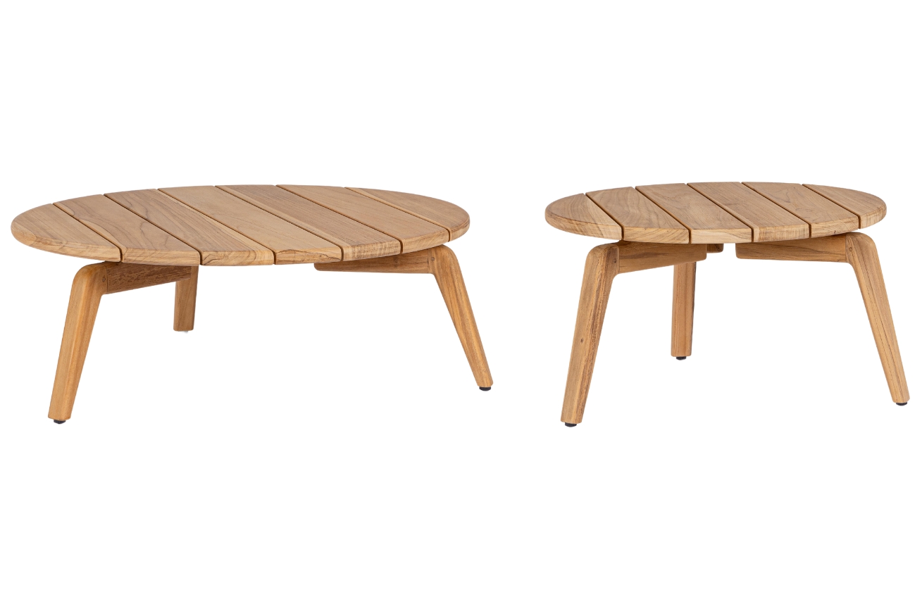 Bizzotto Set dvou dřevěných zahradních stolků Eularia 60/80 cm Bizzotto