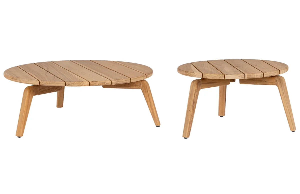 Bizzotto Set dvou dřevěných zahradních stolků Eularia 60/80 cm