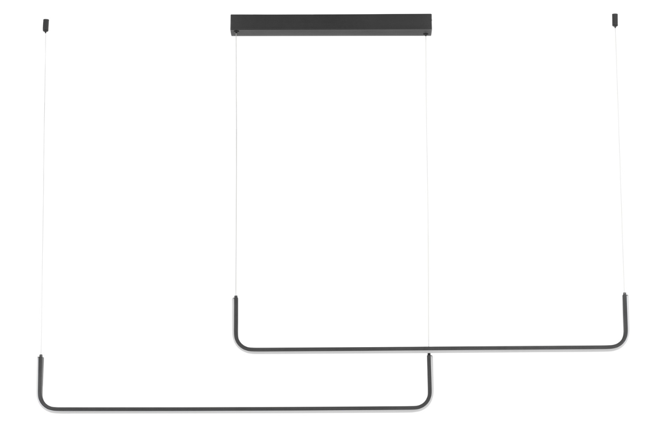 Černé kovové závěsné LED světlo Nova Luce Strita 150 cm Nova Luce