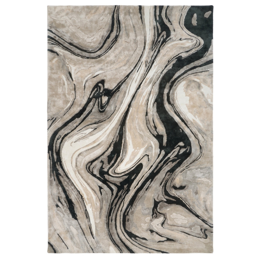 Fargotex Černo-béžový koberec Blur 200 x 300 cm Fargotex