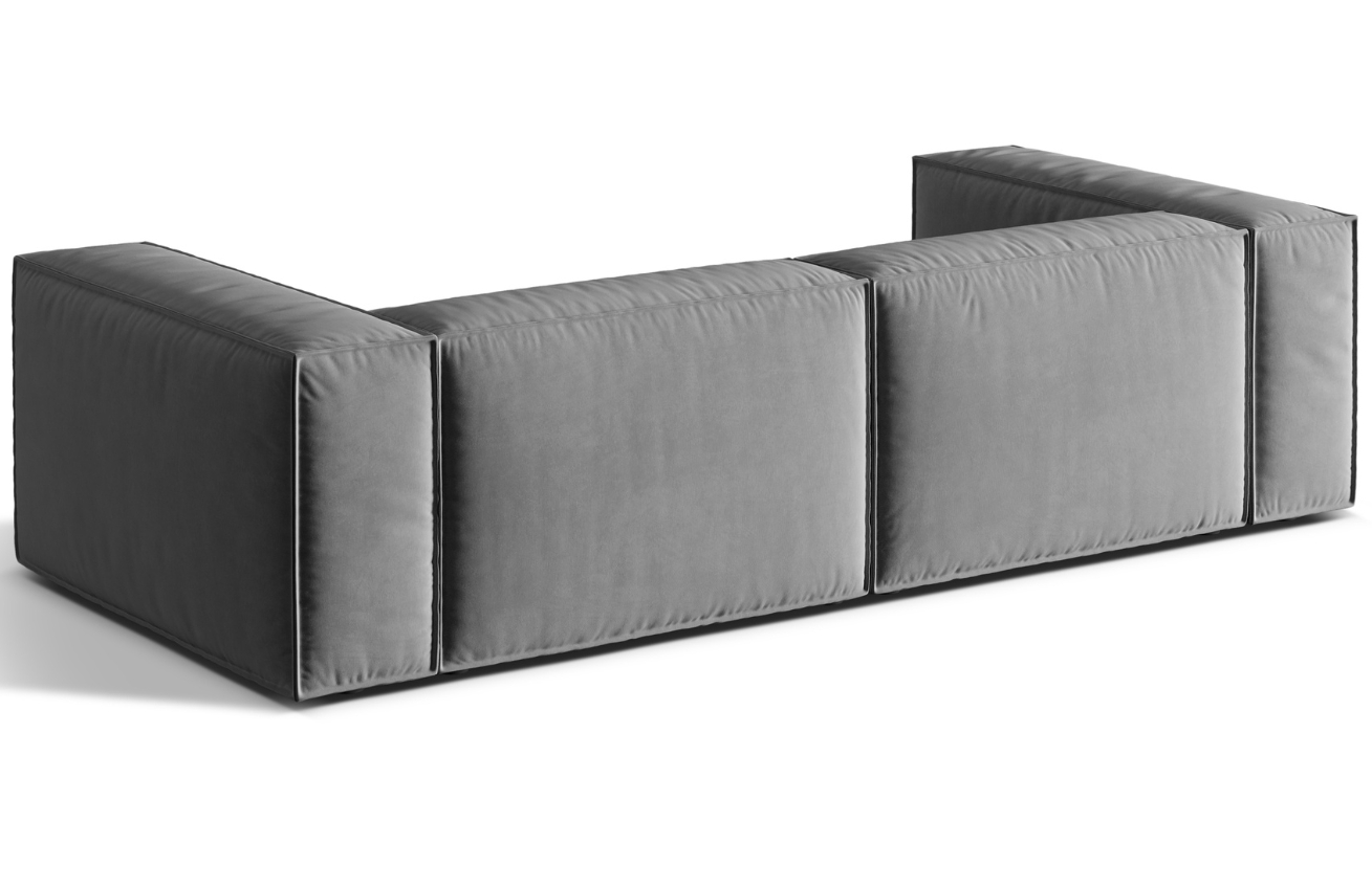 Micadoni Sametová pohovka Nuria 250 cm Micadoni