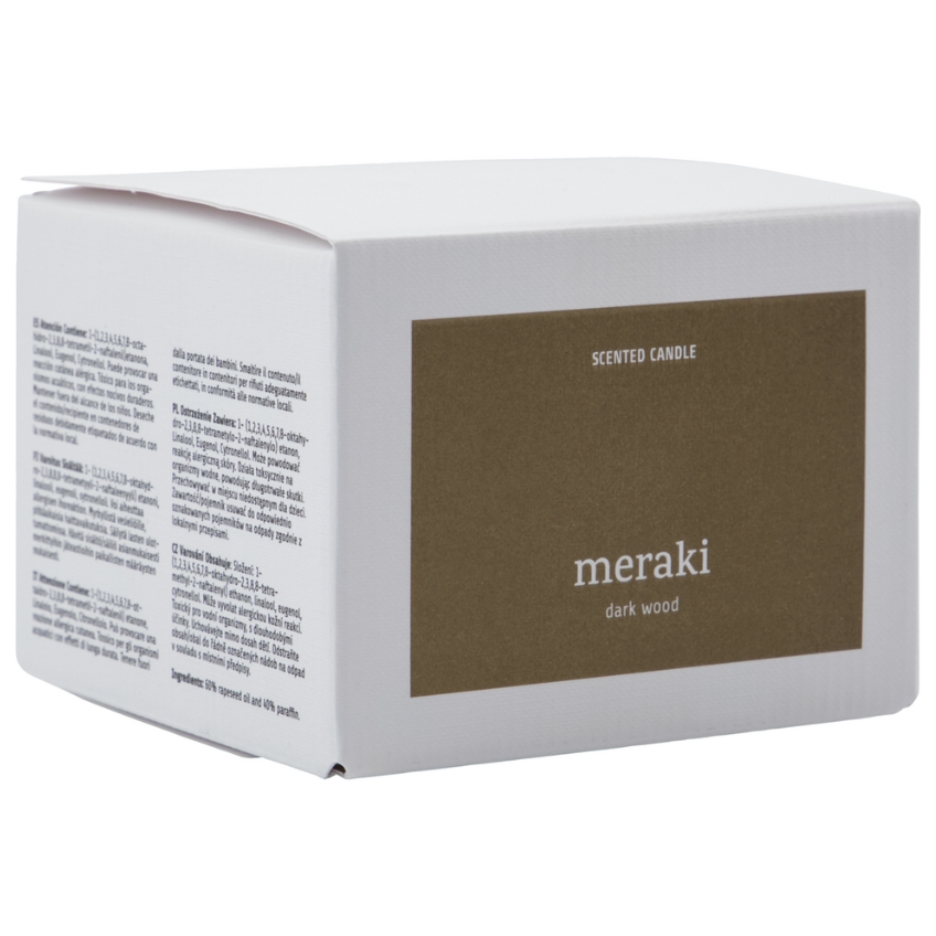 Sójová vonná svíčka Meraki Dark Wood 340 g Meraki