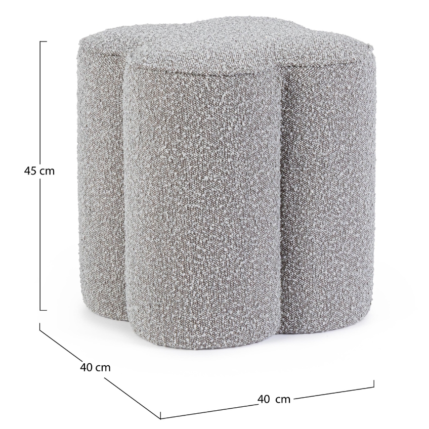 Bizzotto Bouclé taburet Cointa 40 x 40 cm Bizzotto