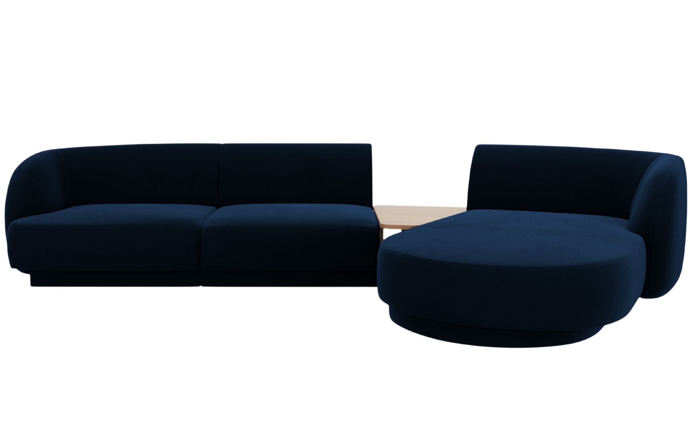 Micadoni Sametová rohová pohovka Miley 303 cm