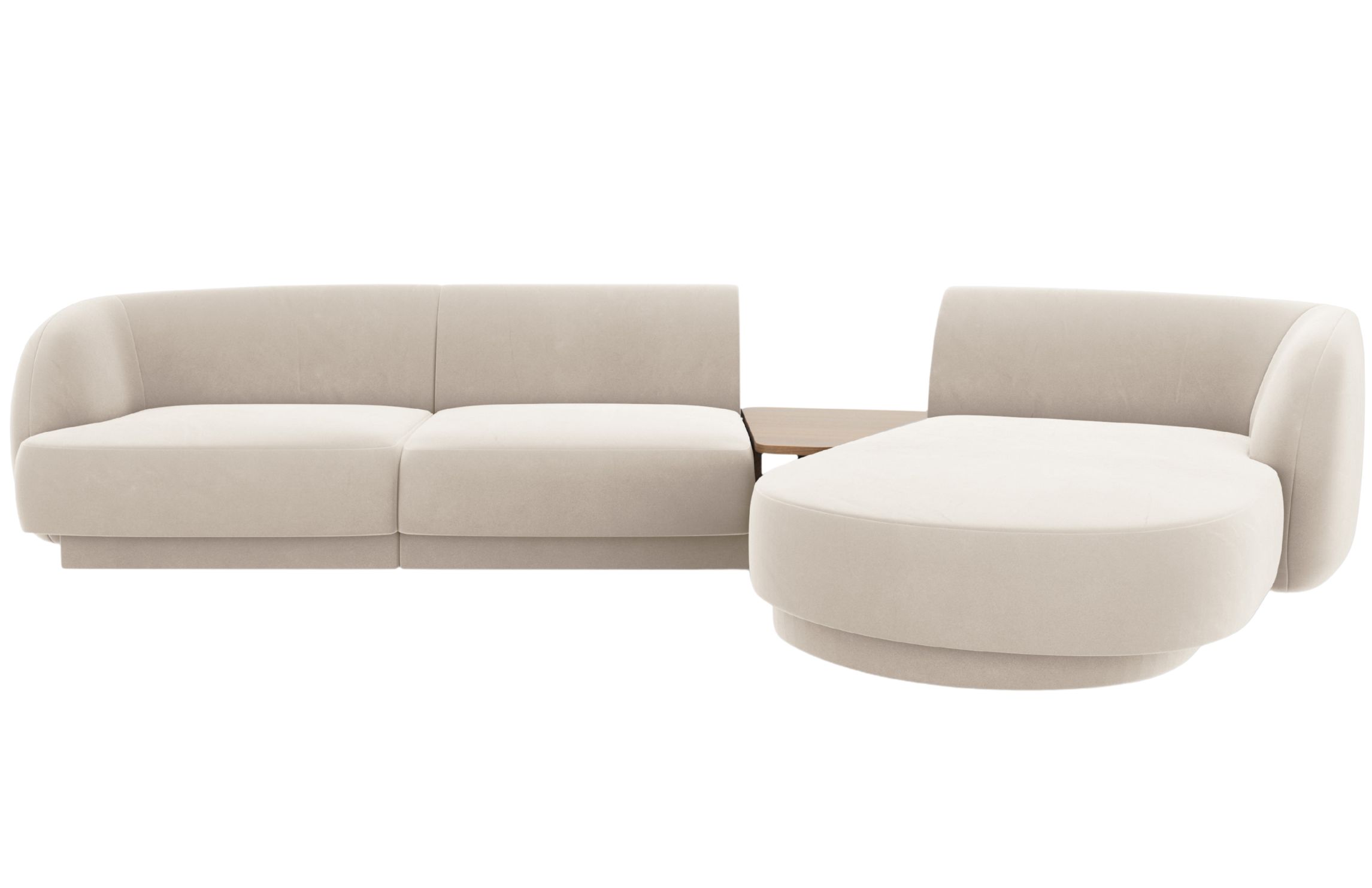 Micadoni Sametová rohová pohovka Miley 303 cm