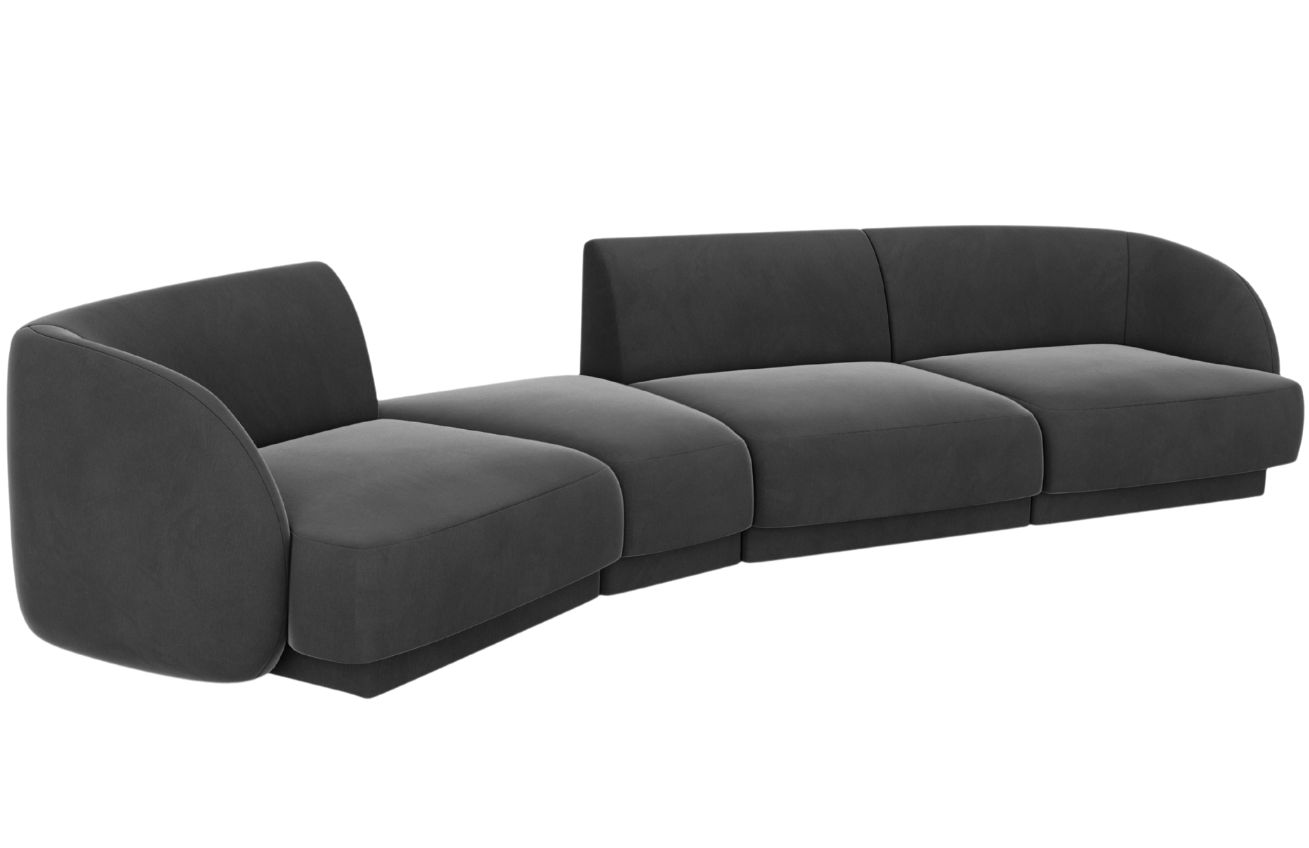 Micadoni Sametová pohovka Miley 327 cm Micadoni