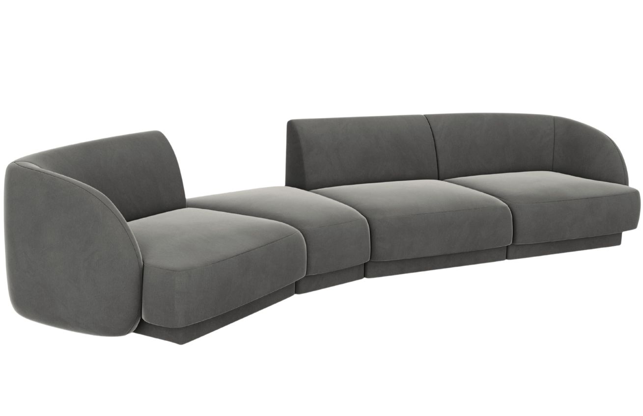 Micadoni Sametová pohovka Miley 327 cm Micadoni