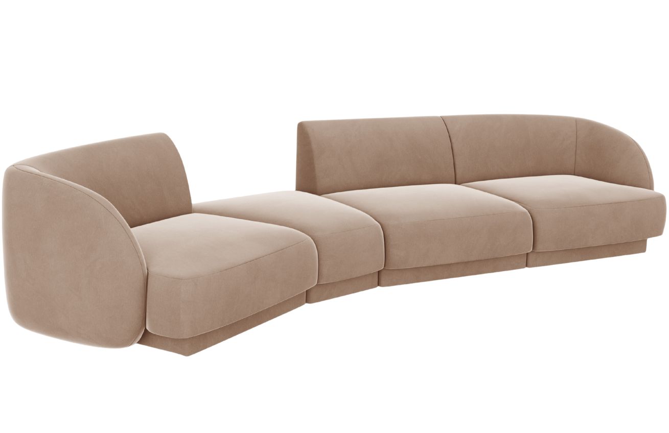 Micadoni Sametová pohovka Miley 327 cm Micadoni