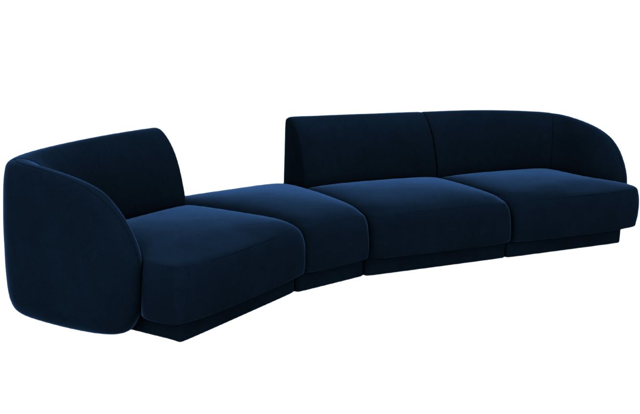 Micadoni Sametová pohovka Miley 327 cm Micadoni