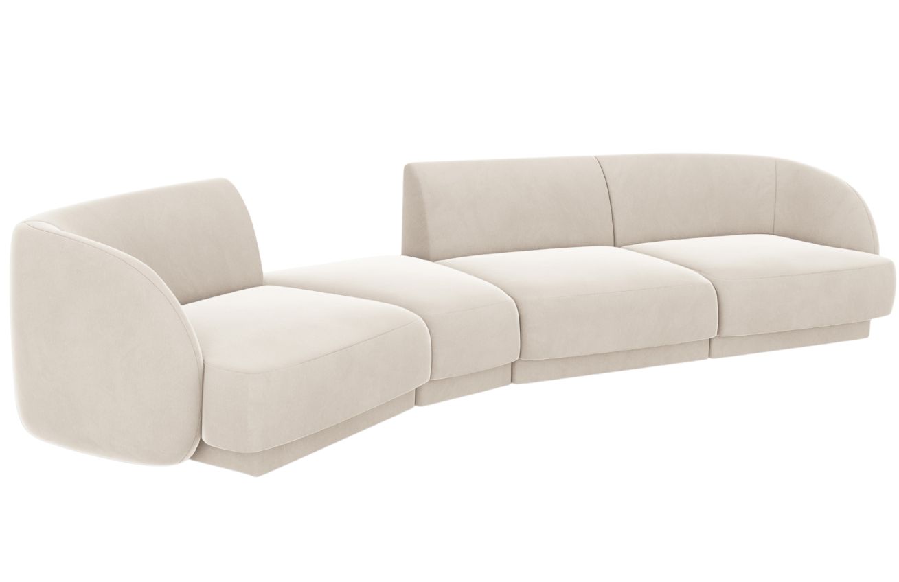 Micadoni Sametová pohovka Miley 327 cm Micadoni