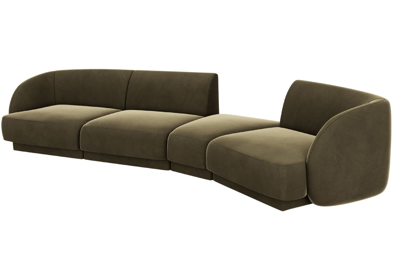 Micadoni Sametová pohovka Miley 327 cm Micadoni