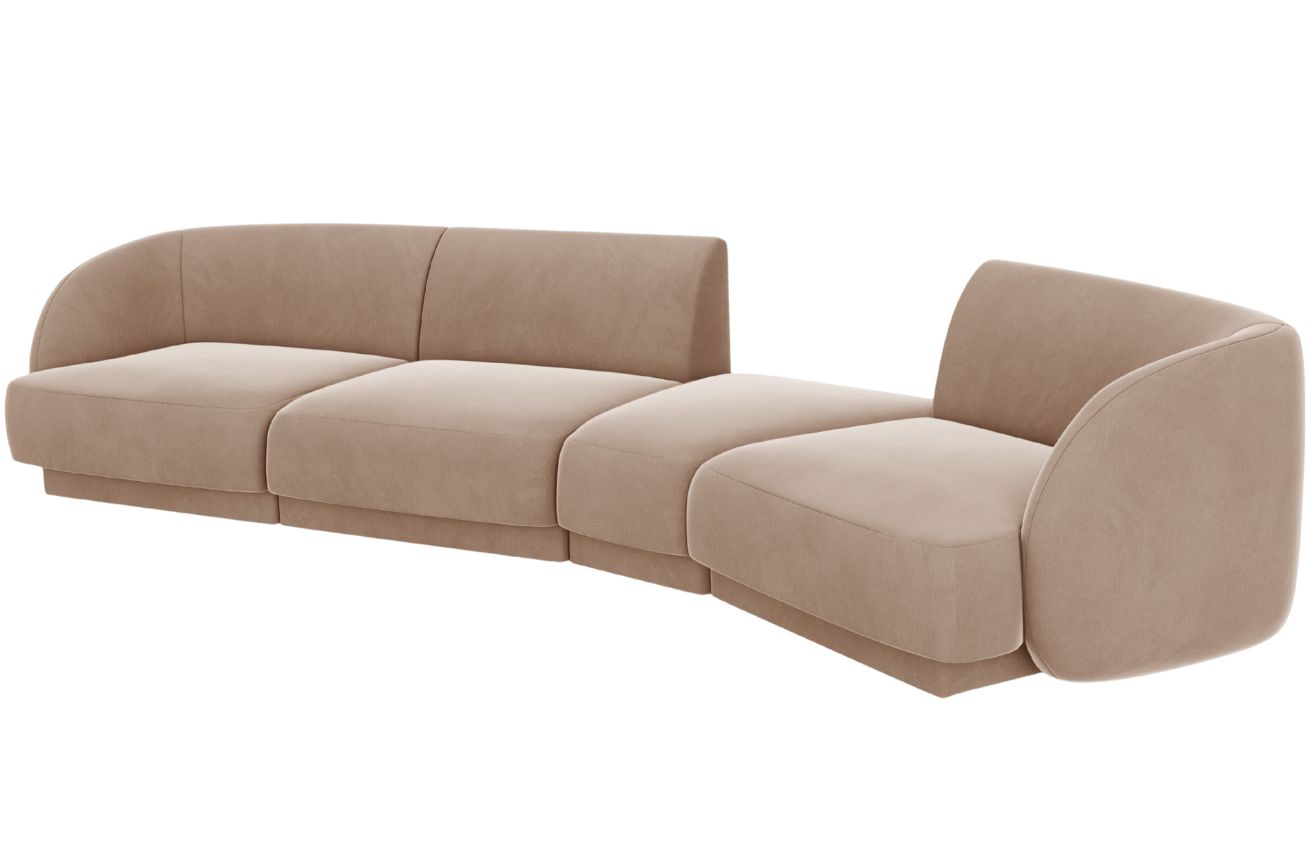 Micadoni Sametová pohovka Miley 327 cm Micadoni