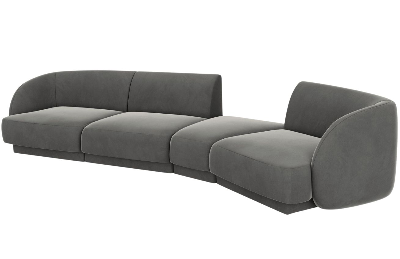 Micadoni Sametová pohovka Miley 327 cm Micadoni