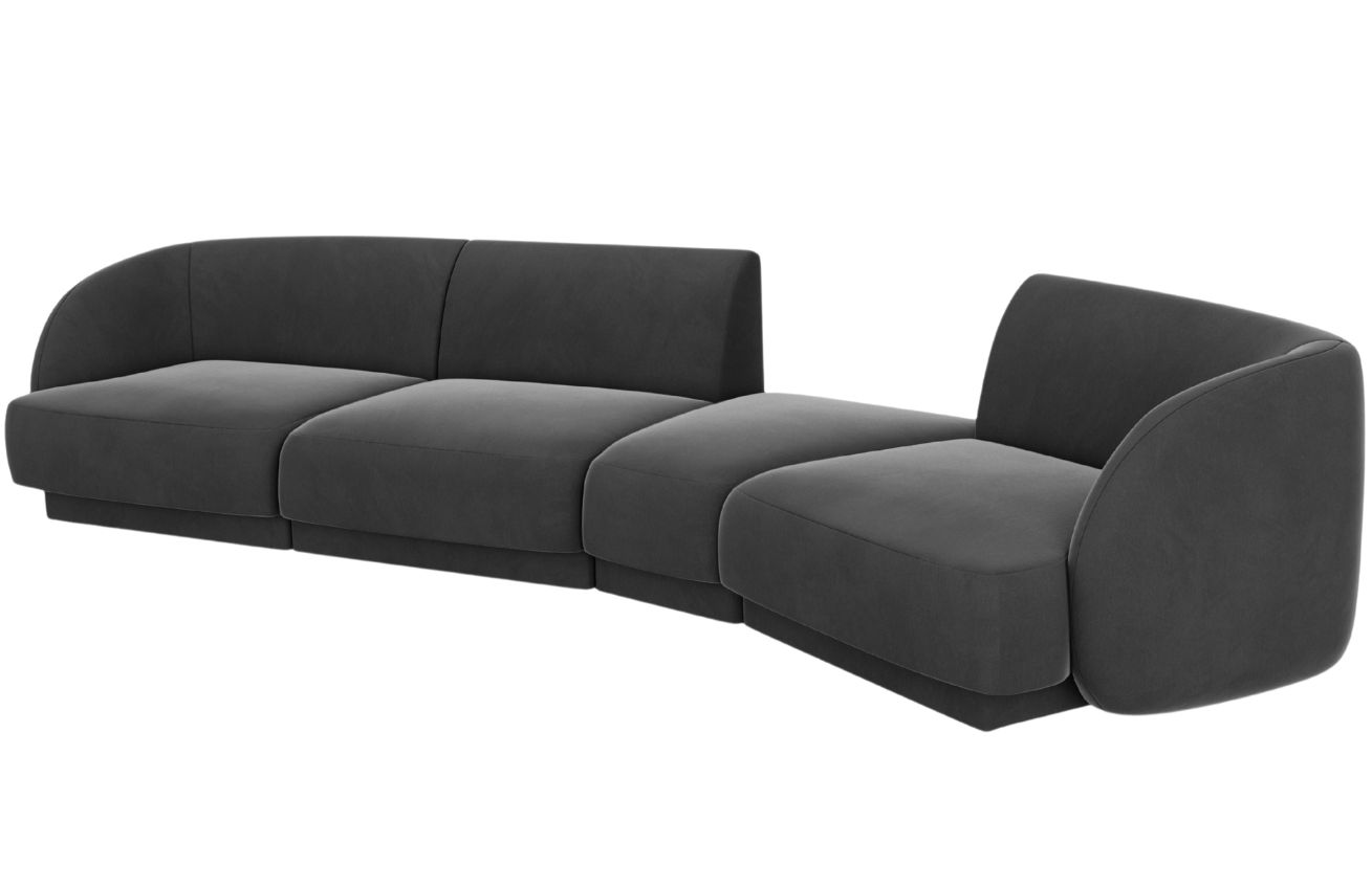 Micadoni Sametová pohovka Miley 327 cm Micadoni