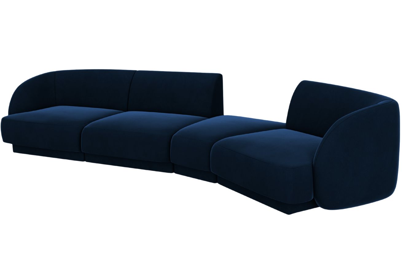 Micadoni Sametová pohovka Miley 327 cm Micadoni