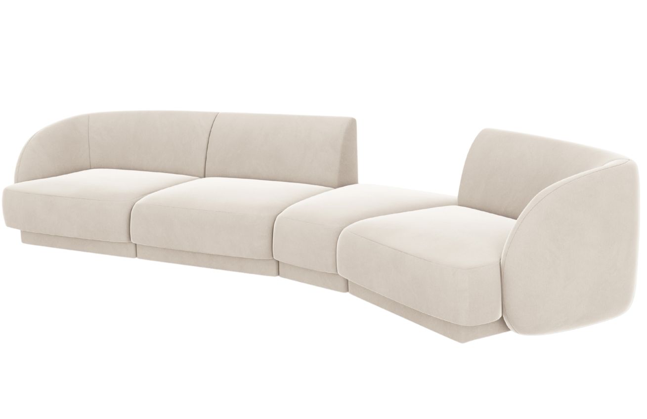 Micadoni Sametová pohovka Miley 327 cm Micadoni